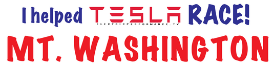 Bumper Sticker - "I HELPED TESLA RACE PIKES PEAK"
